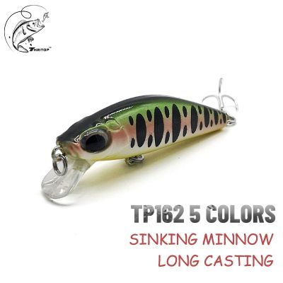 Thritop Minnow Fishing Lure 5 Colors 6.5G 55MM TP162 High Quality Sinking Hard Bait Long Casting Fishing Tackles