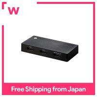 ELECOM HDMI Switcher [PS4/PS3/Switch compatible] 2-input/1-output Auto/Manual Switching Cable-less Model Black DH-SWL2CBK