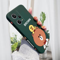 เคสสำหรับ Xiaomi Redmi โน๊ต12 4G Note 12 5G Note 12 12 Pro 5G เคสโทรศัพท์ดีไซน์การ์ตูนหมีไก่น่ารักลายขอบสี่เหลี่ยมเคสกล้องคลุมทั้งหมดปลอกซิลิโคนเหลว