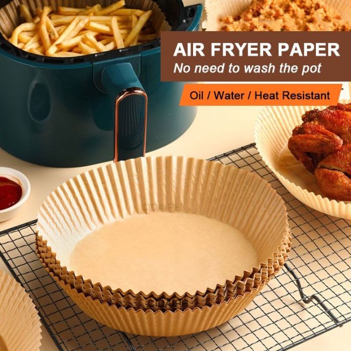 100pcs 20cm Air Fryer Disposable Baking Papers Non-Stick Steamer