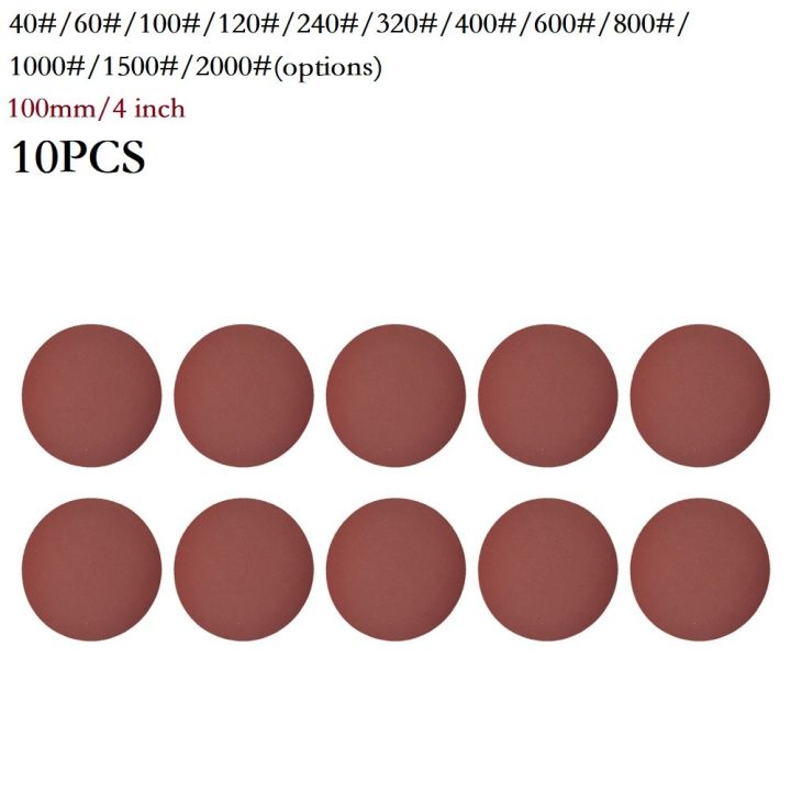 10ชิ้น4นิ้วแผ่นกระดาษทรายกลม40-2000กระดาษทรายกรวดแผ่นดิสก์ทรายขัดเล็บแผ่นขัดกระดาษทราย