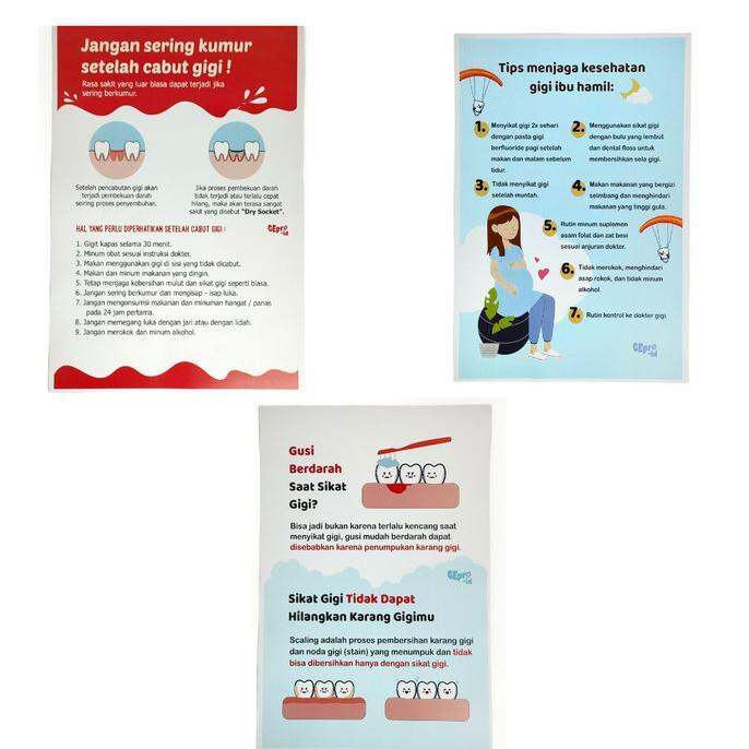 Poster / Flip chart Edukasi Penyuluhan Kesehatan Gigi dan Mulut / DHE