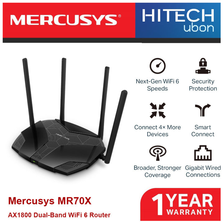 ประกัน-1-ปี-tp-link-mercusys-mr70x-ax1800-dual-band-wifi-6-router-gigabit-เราเตอร์รับสัญญาณ-เราเตรอ์-เราเตอร์ไวไฟ-6-hitechubon