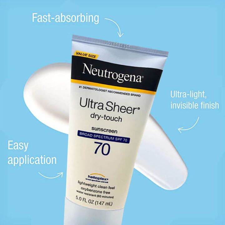 NEUTROGENA Ultra Sheer Dry-Touch Sunscreen SPF 70 147ml Value Pack นู ...