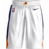 เสื้อคุณภาพสูง 【JAN】 [Spot] NBA͛ Suns Pants Paul Booker Basketball Pants City Version Black Orange White Purple Hot-Pressed Shorts Summer