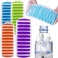 hot【cw】 Silicone Tray With Lid Strip 10 Cylindrical Making Mold Bottle Freezer