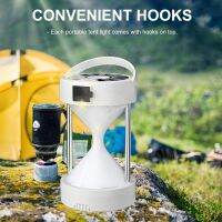 Hourglass Shaped Camping Lantern Multifunctional Tent Light with 4 Light Modes