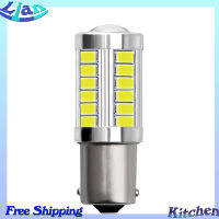 ไฟ LED 1156 1157 5730 33SMD รถไฟเบรคหลอดไฟแบบหางรถยนต์โคมไฟแบบสะท้อนอัตโนมัติตอนกลางวัน