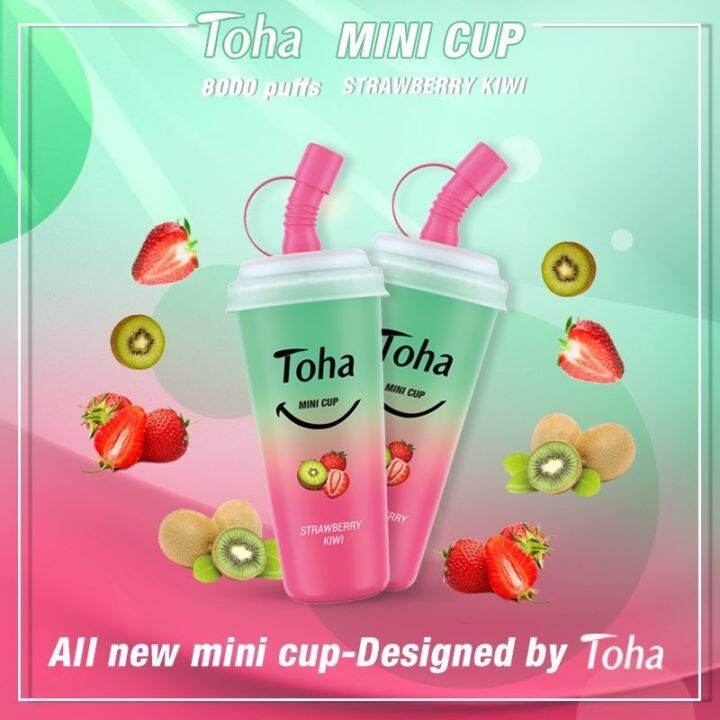 vape STRAWBERRY kiwi Toha Mini Cup 8000 puffs Rechargeble Lazada PH