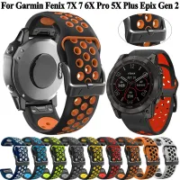 Quickfit Silicone Band For Garmin Fenix 7 7X 6X 6 Pro 5 5X Plus Epix Gen 2 Tactix Bravo Watch Strap 26mm 22mm Wristband Bracelet Straps