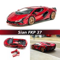 HH ของเล่นในสต็อก1:64 Sian FKP 37 Hybrid โมเดล Diorama รถซุปเปอร์คาร์โลหะผสมสีแดง