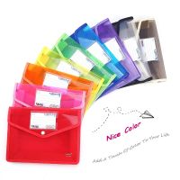 ✗℗ 6Pcs A4 Plastic Wallets File Folder Colorful Envelope Document Pocket Student Storage Bag Large Capacity School Office Supplies