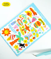 FLUFFY SUMMER STICKER A6