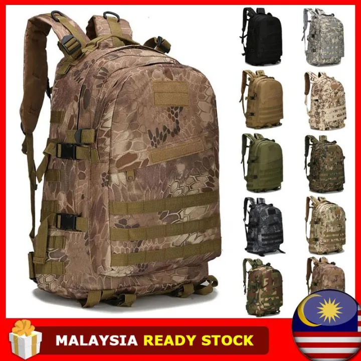 Msia READY STOCK Army Military 3D PUBG Level 3 Attack Tactical Backpack