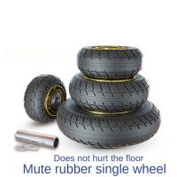 1 Pc 3 Inch Rubber Medium Gold-Plated Humvee TPR Silent Wheel Universal Trolley Industrial Trailer Single