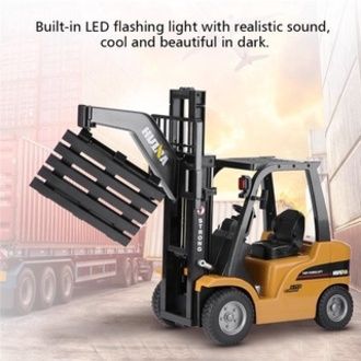 รถโฟล์คลิฟท์ HUINA 1577 รถยก Forklift Double Eagle Loader รถบรรทุกเครน รถบังคับ รถบังคับวิทยุ 1/10 2.4Ghz Rc