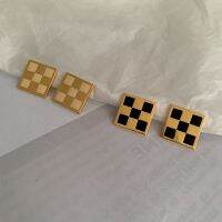 Checkered earrings