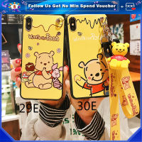 หมีพูห์โทรศัพท์ Samsung A02 A02s A03s A10 A10s A11 A12 A12s เคสโทรศัพท์ Samsung A6 A6 + A6 Plus A8 A8 + A8 Plus A7 A9 2018ฝาครอบ Samsung A5 A7 2017 A9 Star Lite Pro A9s ปลอกเคสโทรศัพท์ลายการ์ตูนพร้อมที่ใส่สายคล้องซิลิโคนฝาหลัง