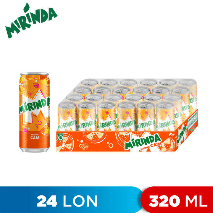 THÙNG 24 LON NƯỚC NGỌT CAM MIRINDA 320ML | Laza…