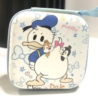 DONALD DUCK กล่องเก็บสายชาร์จ กล่องเก็บหูฟัง เอนกประสงค์, Size M ลาย DONALD DUCK  งานดี evaกันกระแทก ขนาด9.5x9.5x3.5cm กล่องเก็บสายชาร์จ งานสวย น่ารัก BY NOEYNEST