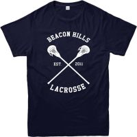 Fashion Beacon Hills Teen Wolf Gaslit Streets Cotton Mens T Shirts Tee Navy Blue