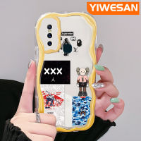 YIWESAN เคสสำหรับ VIVO S7 V20 Pro V15 Pro หุ่นยนต์สุดเท่แนวโน้มแฟชั่นลายกราฟฟิตีแนวสตรีทเคสใสเนื้อครีมใสเคสมือถือฝาครอบป้องกัน