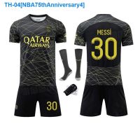 卐 NBA75thAnniversary4 New 22-23 Paris Three Away jersey No. 30 Messi football jersey adult children No. 10 Neymar group purchase printing