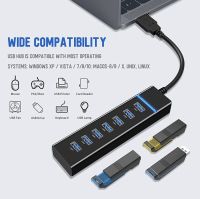 7 Ports Hub 7 Ports Hub USB 3.0 High Speed Multiple Adapter Extension Cable PC Laptop High Speed 7 Port USB 2.0 Hub For Desktop Use Create 7 USB Ports Within Hand-reach fast connection Clean desk solution