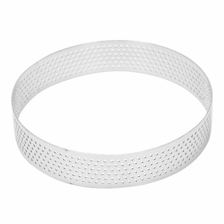 40pcs-circular-tart-rings-with-holes-stainless-steel-fruit-pie-quiches-cake-mousse-mold-kitchen-baking-mould-10cm