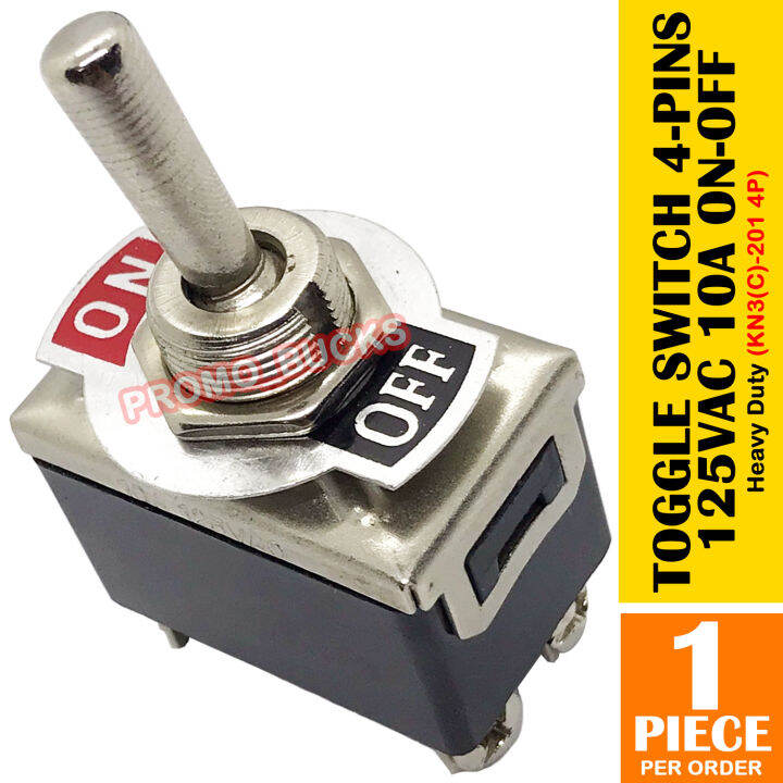 Toggle Switch ON-OFF 4 Pins 10A 125VAC KN3(C)-201 4P Heavy Duty | Lazada PH