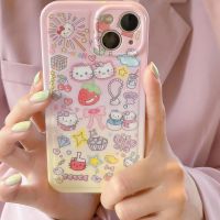 การ์ตูนน่ารัก Hello Kitty เคสโทรศัพท์สำหรับ iPhone 14 Pro Max 14 Pro 14กันกระแทกนุ่มโทรศัพท์มือถือฝาหลังสำหรับ iPhone 13 Pro Max 13 Hello Kitty Cover เคสโทรศัพท์สำหรับ12 Pro Max 12 Hello Kitty Case 11เคสห่อหุ้ม