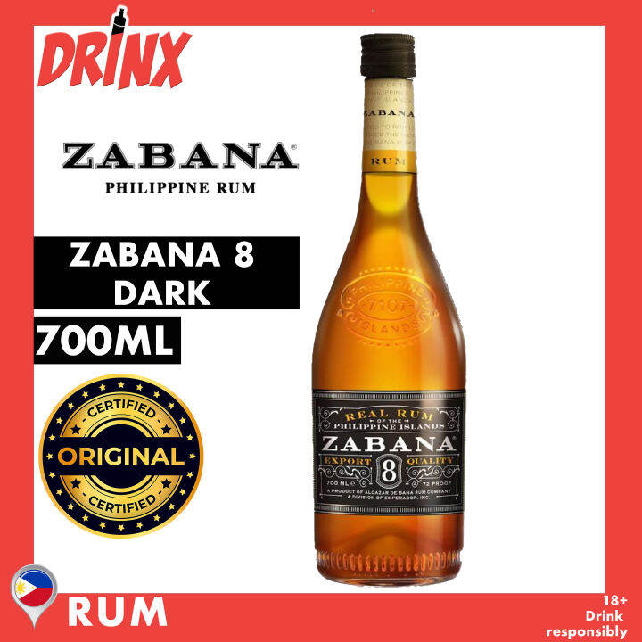 Zabana 8 Dark Rum 700ml Lazada PH