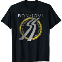 Hot sale Bon Jovi BAND graphic Mens 100% Cotton Round Neck Short Sleeve T-Shirt  Adult clothes