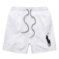 มาใหม่ล่าสุด Ralph Lauren_Shorts Mens Quick-Drying Fitness เข็มขัดยืดได้สีทึบลำลองโพลีเอสเตอร์กางเกงขาสั้นสำหรับฤดูร้อนบุรุษนุ่มสบายกีฬาชายหาดกางเกงหูรูด