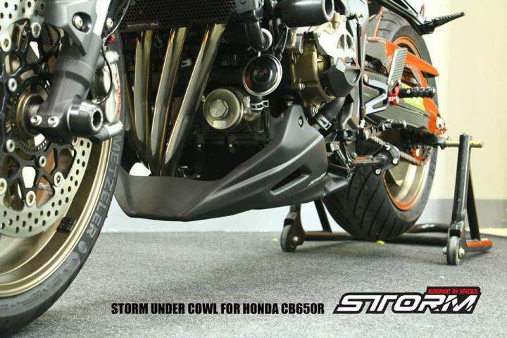 สุดยอด-storm-อกล่าง-สำหรับ-honda-cb650f-และ-cb650r-2013-2023-สีดำ-under-cowl