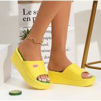 Summer Woman Slippers Thick Bottom Platform Open Toe Females Shoes Solid Non Slip Ladies Sandals Wear-resistant Slides 2022 New
