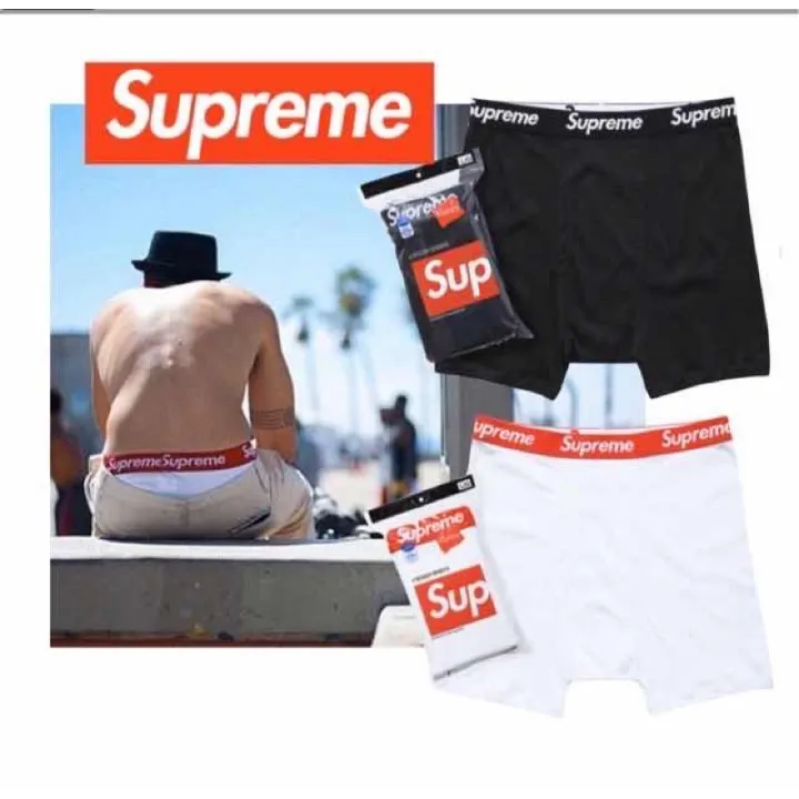 ♧Supreme underwear กางเกงในชาย Supreme ทรงboxer ผ้าcotton ระบายอากาศได้