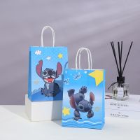 1/3/5PCS Disney Stitch Party Supplies Candy Box For Baby Shower Birthday Decor Cartoon Candy Bag Kids Birthday Paper Gift Boxes Gift Wrapping  Bags