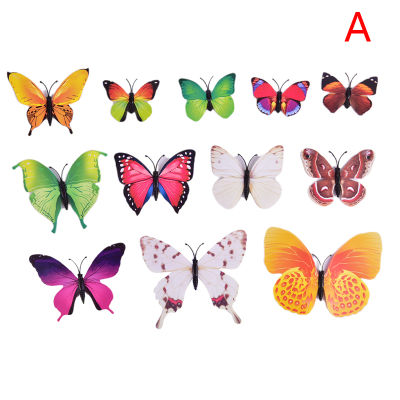 12pcs Butterfly Magnets Stickers Kitchen Magnets Refrigerator Home Ornament Lots