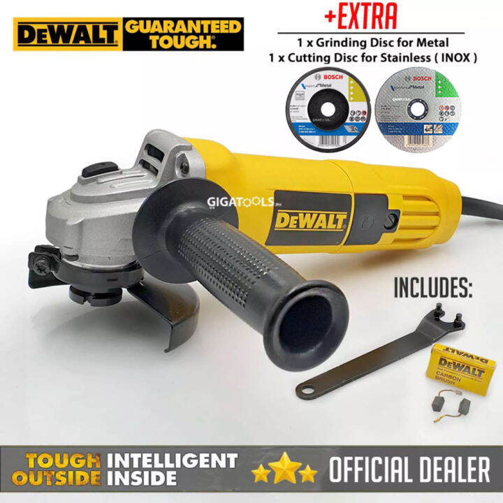 DeWalt DW810 4" 100mm Angle Grinder (710W) With FREE Side Handle, Extra ...