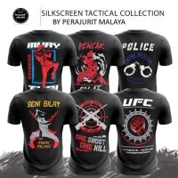 Perajurit Malaya Tactical t shirt baju taktikal microfiber jersey inner silkscreen baju pencak silat seni silat sniper