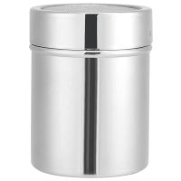 Powder Sugar Shaker Duster, Stainless Steel Shaker Chocolate Cocoa Flour Coffee Sifter Art Stencil with Lid(Shaker)