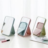 【BEIBEI】 5-1【 Murah Sekali】 2pcs Folding Portable Square Mirror simple plain mirror desktop single-sided makeup mirror