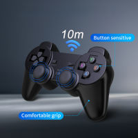 2.4เฮิร์ตควบคุมไร้สายจอยสติ๊ก Gamepad PS4PS3PS2ที่มี360 ° จอยสติ๊กสำหรับ PC