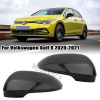 กรอบหุ้มกระจกหมวกสำหรับ VW Golf 8 MK8 2020 2021ฝากระจกด้านข้างมองหลังคู่ช่วยในการเปลี่ยนเลนข้างช่วยจุดบอด