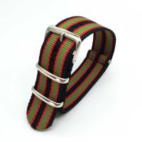 18mm 20mm 22mm 24mm Colorful Striped Nato Strap for Army Sport Watch Nylon Watchband Strap On For Hours For James Bond Watch 【BYUE】