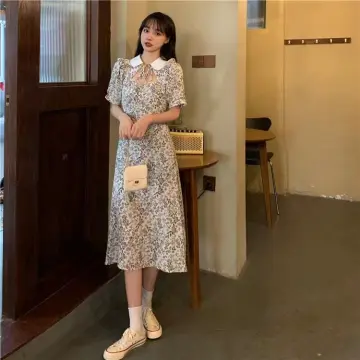 New Korean Trendy Floral Puff Sleeves - Best Price in Singapore