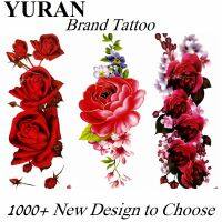 Big Sexy Large Red Rose Flower Fake Temporary Tattoos Sticker For Women Girls Fashion Waterproof Tattoo Paper Body Art Arm Tatoo Stickers