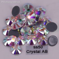 144pcs/Lot Hotfix Rhinestones ss50 (9.9-10.1mm) High Quality DMC Crystal AB Iron-on Stones