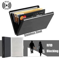 hot！【DT】☽﹍♂  1pc Card Holder Men Blocking Aluminum Metal Wallet Money Anti-scan Credit Thin Small Male